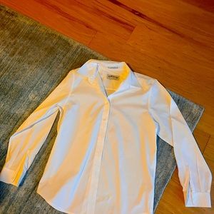 Orvis Women’s Boyfriend Button Up Long Sleeve White Oxford Shirt